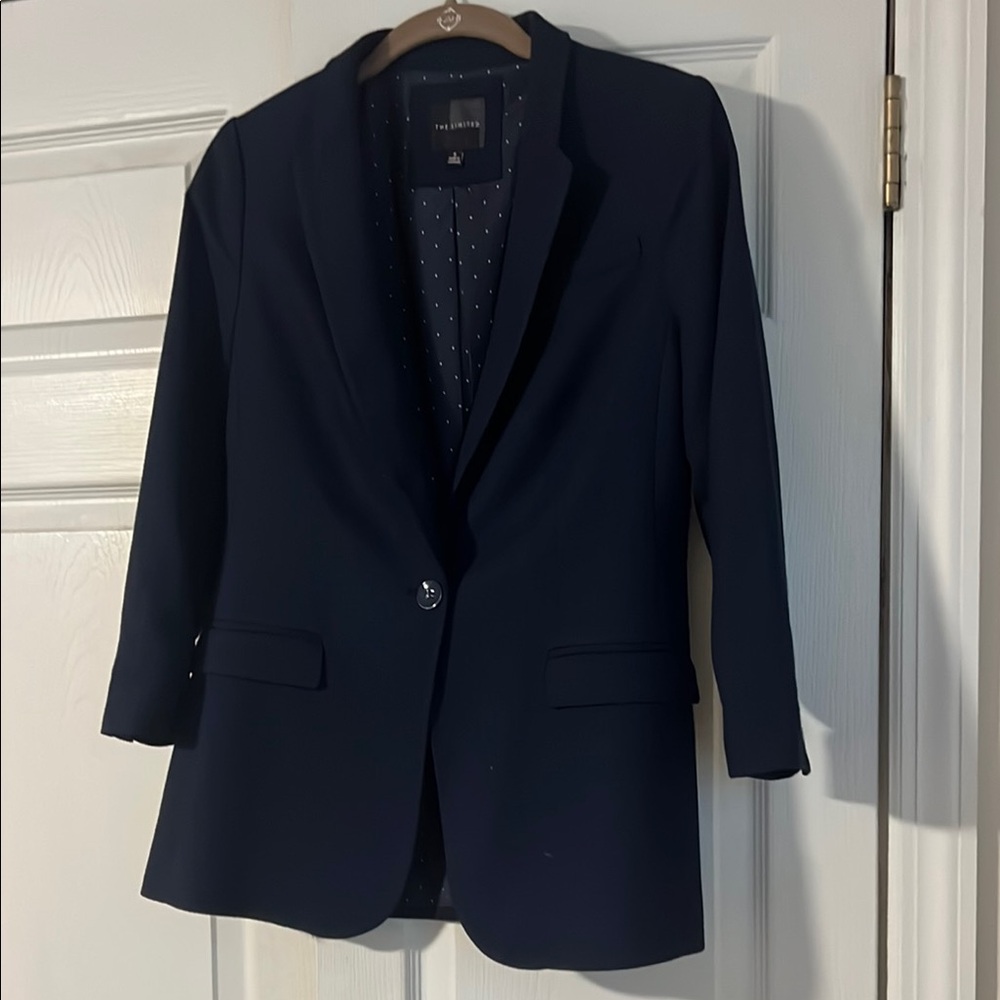 The Limited Blue Tailored Blazer Professional Suit Jacket
